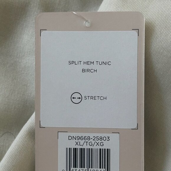 NWT Danskin Super Soft Stretch Beige Ivory Tunic Sweatshirt With Pockets - Picture 5 of 9